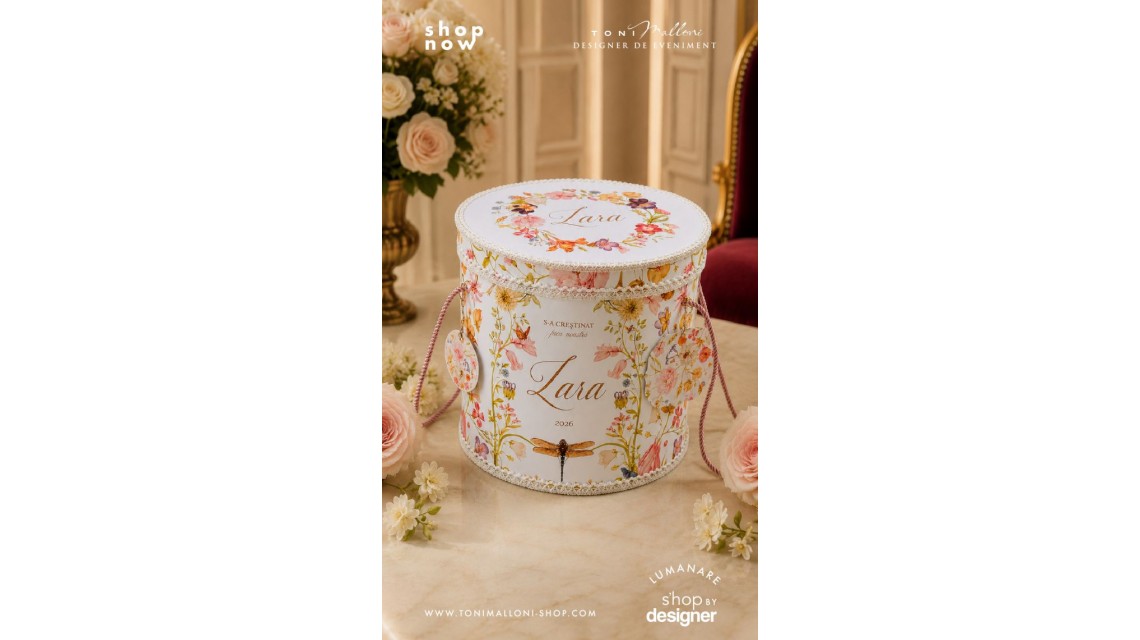 Trusou Botez Fetiță Grădina Secretă Colecția Floral Garden 4